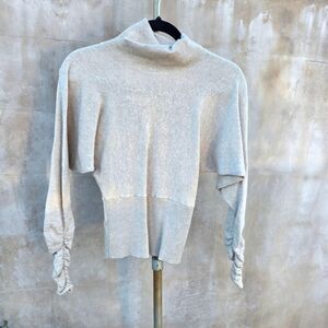 Reiss Cashmere Blend Turtleneck Sweater Dolman Style